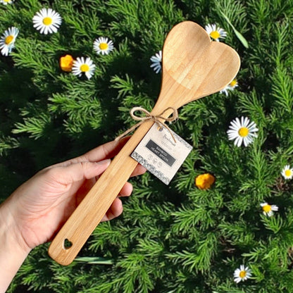 Heat Shaped Bamboo Serving Spoon
