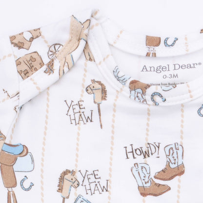 Cowboy Nursery - Lap Shoulder Gown & Beanie Hat