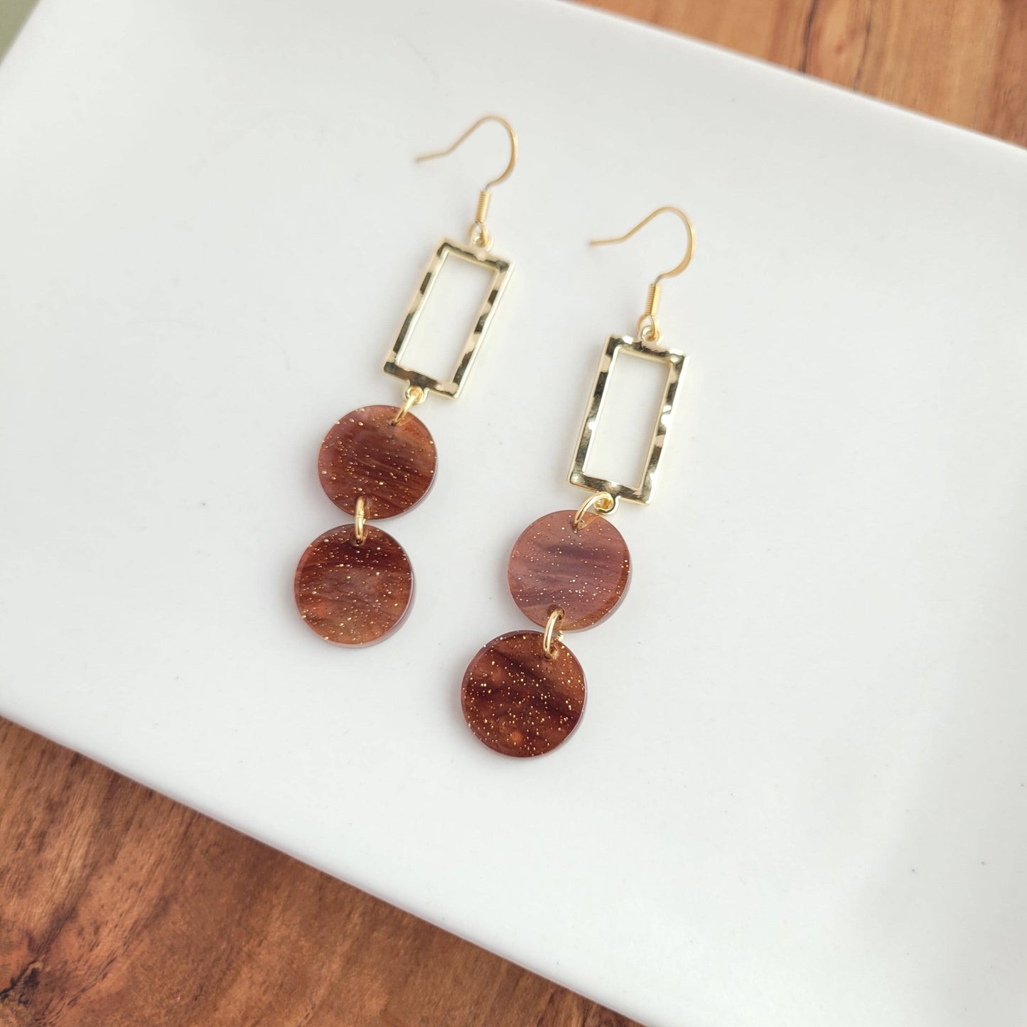 Holly Earrings - Brown Shimmer