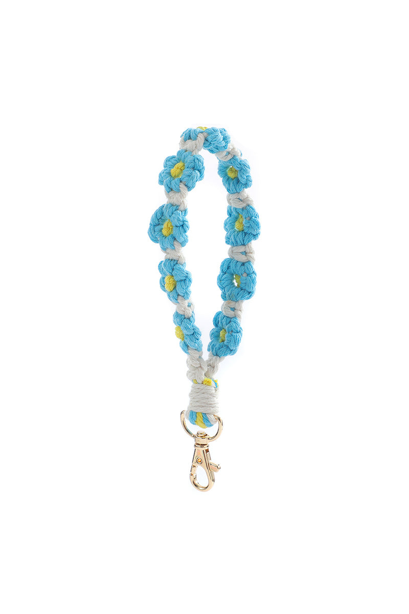 Daisy Flower Wristlet Keychain