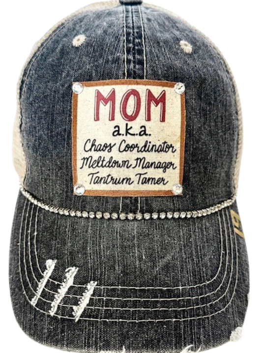 Mom a.k.a Distressed Trucker Hat