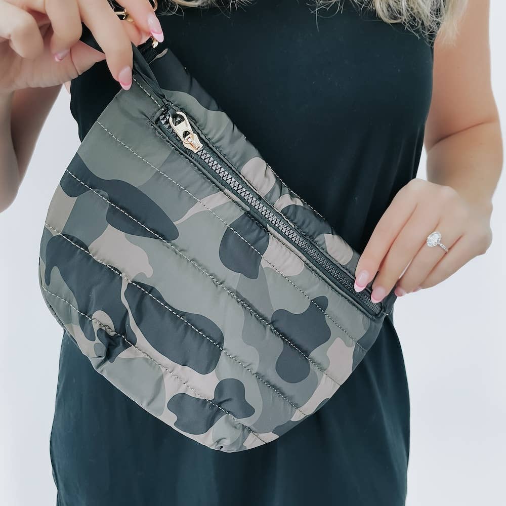 Jolie Puffer Belt Bag - Camo