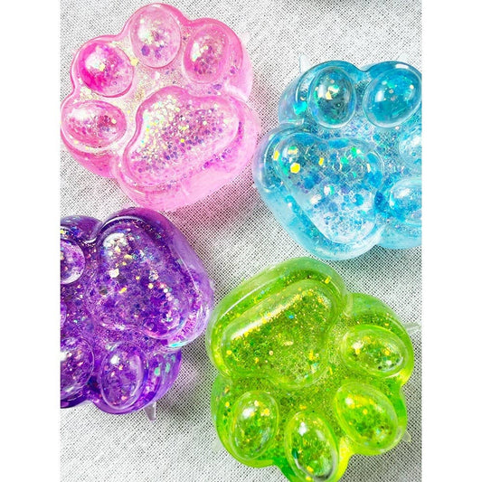 Sugary Glittered Paw Squishy Toy