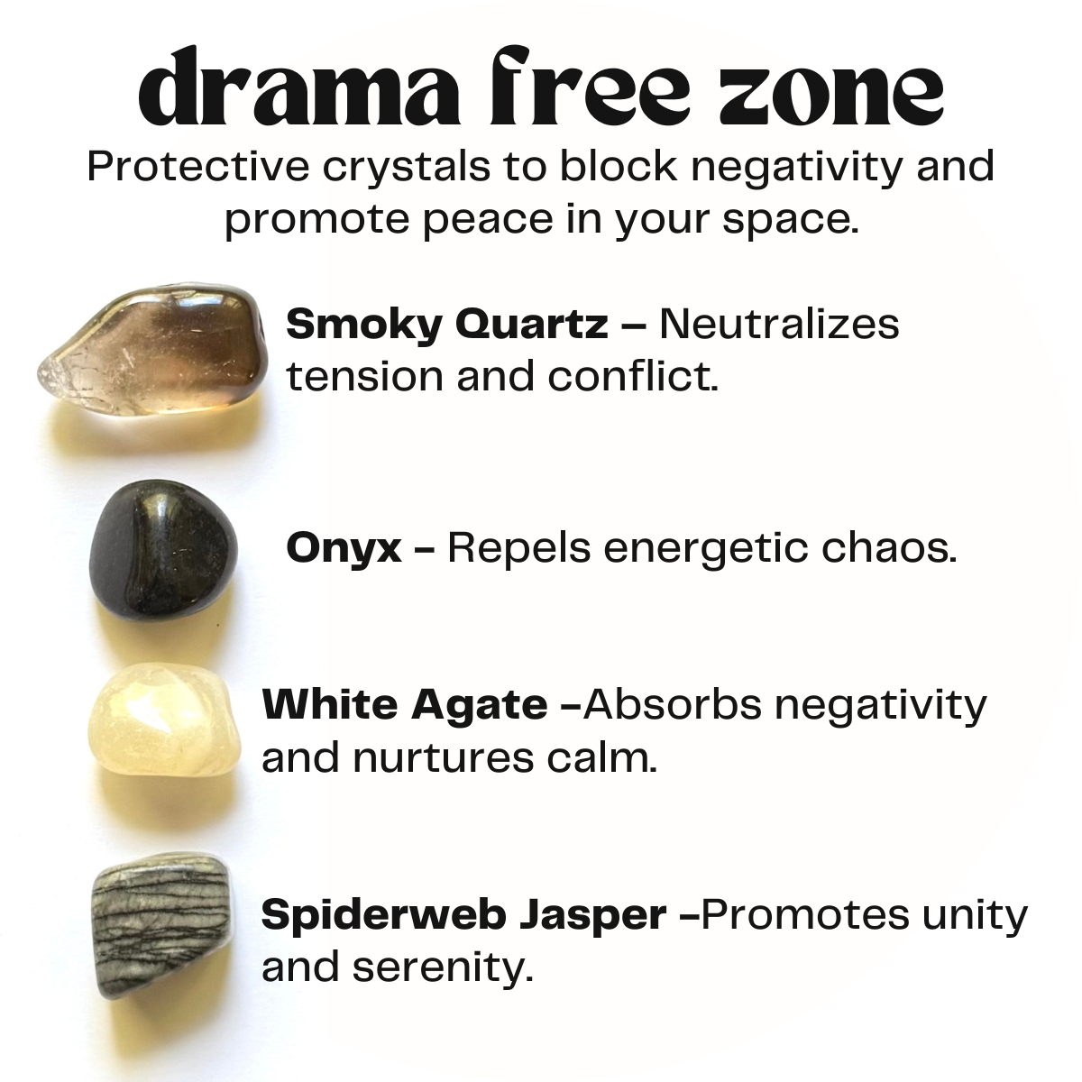 Drama-free zone - crystal gift for protection | cheeky funny gift