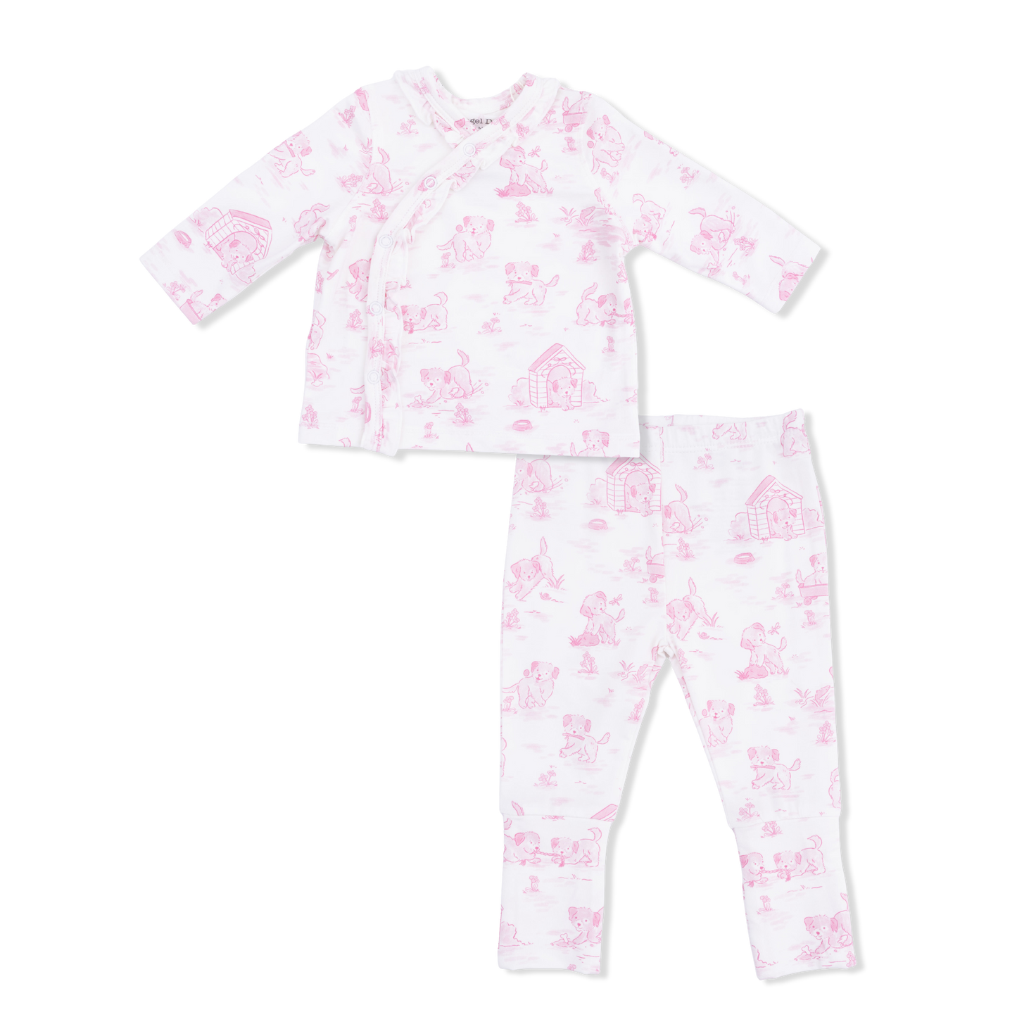 Puppy Toile Pink - Take Me Home Set with Convertible Pant