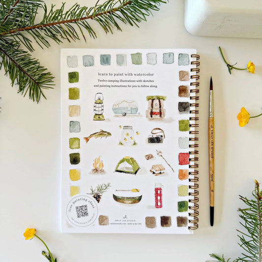 Camping Watercolor Workbook