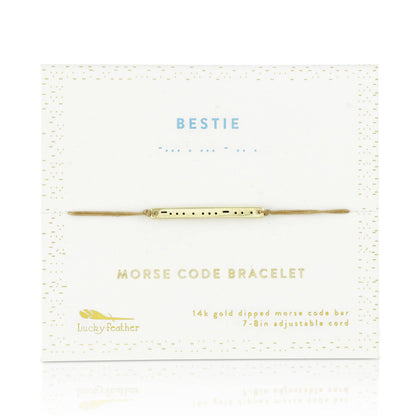 Morse Code Bar Bracelet - Bestie
