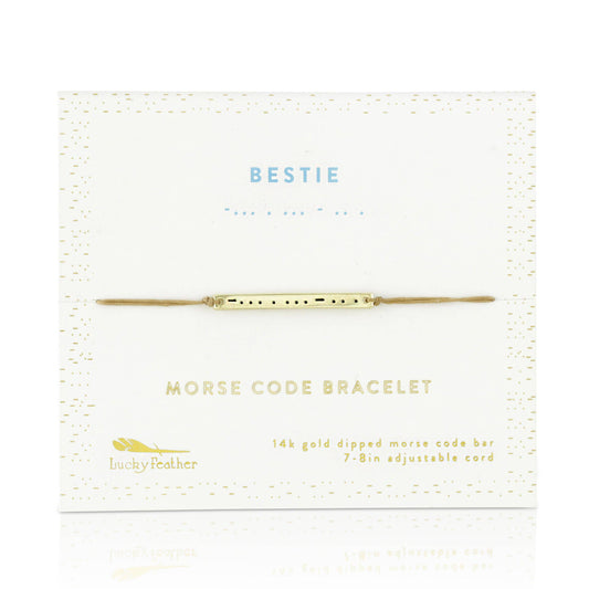 Morse Code Bar Bracelet - Bestie