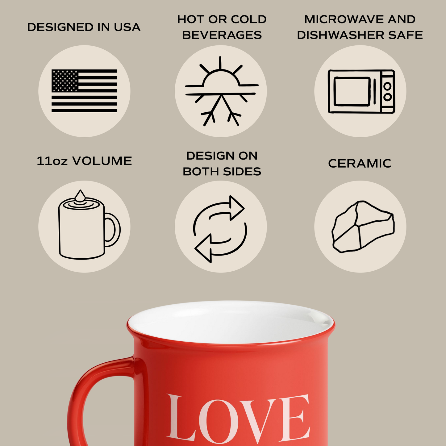 Love You 11oz Campfire Coffee Mug - Valentine's Day