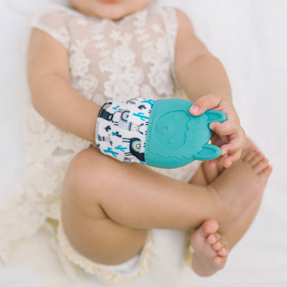 Itzy Mitt™ Silicone Teething Mitts: Sloth
