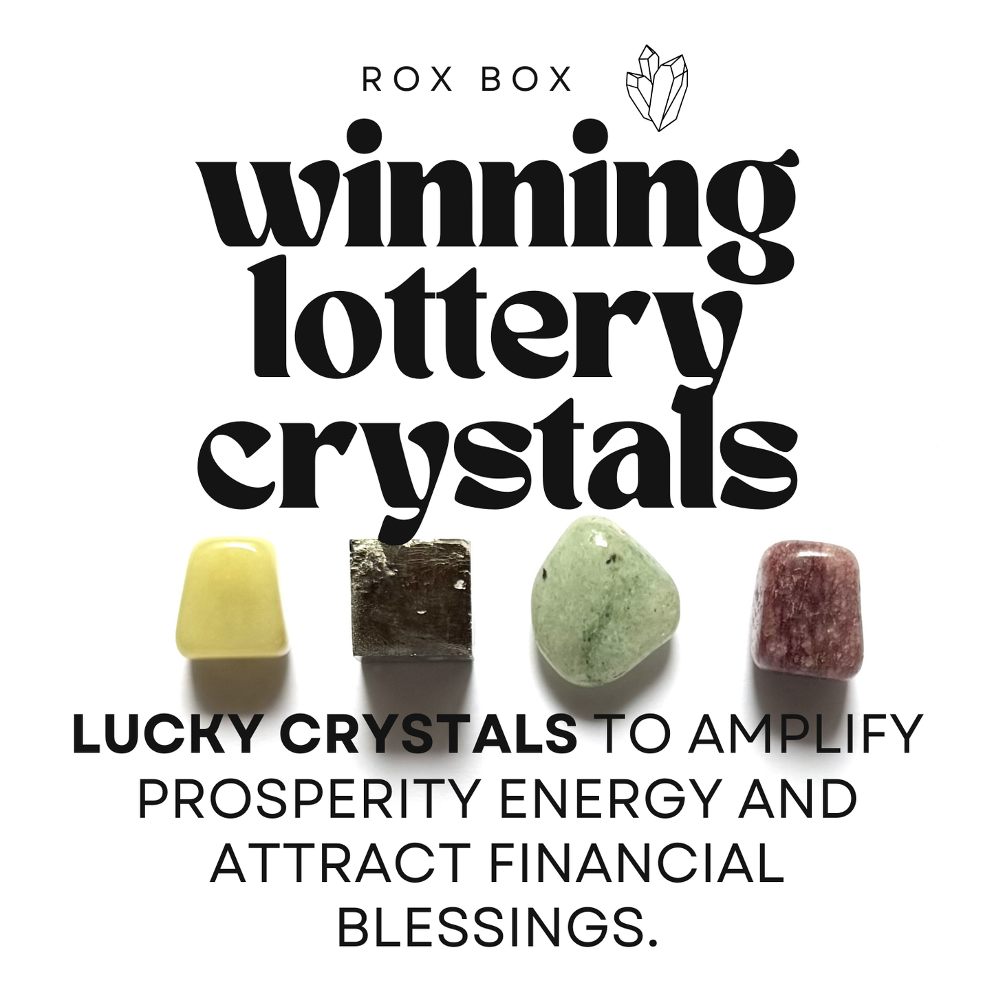 Winning lottery crystals - crystal gift for prosperity - cheeky gift funny gift