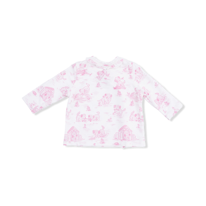 Puppy Toile Pink - Take Me Home Set with Convertible Pant