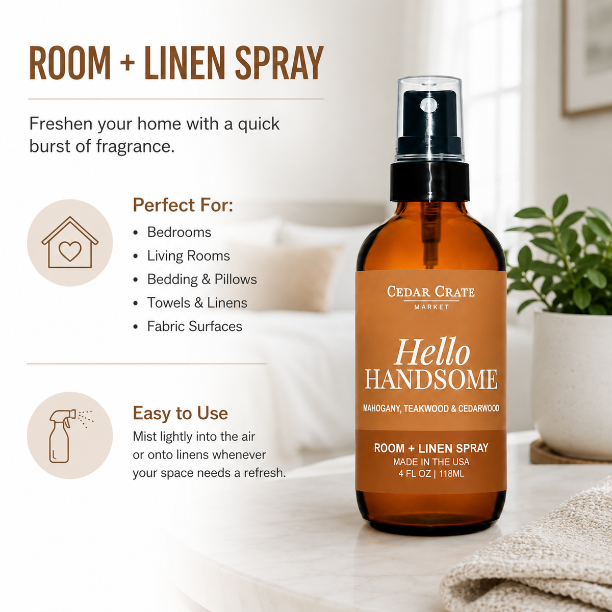 Funny Room Spray - Hello Handsome