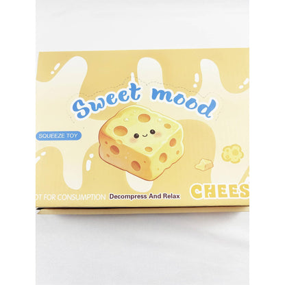 Crunchy and scented Cheese Cube Squishy Toy