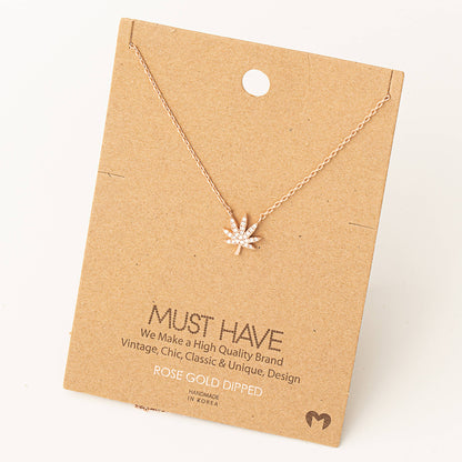 Jewel Cannabis Pendant Necklace