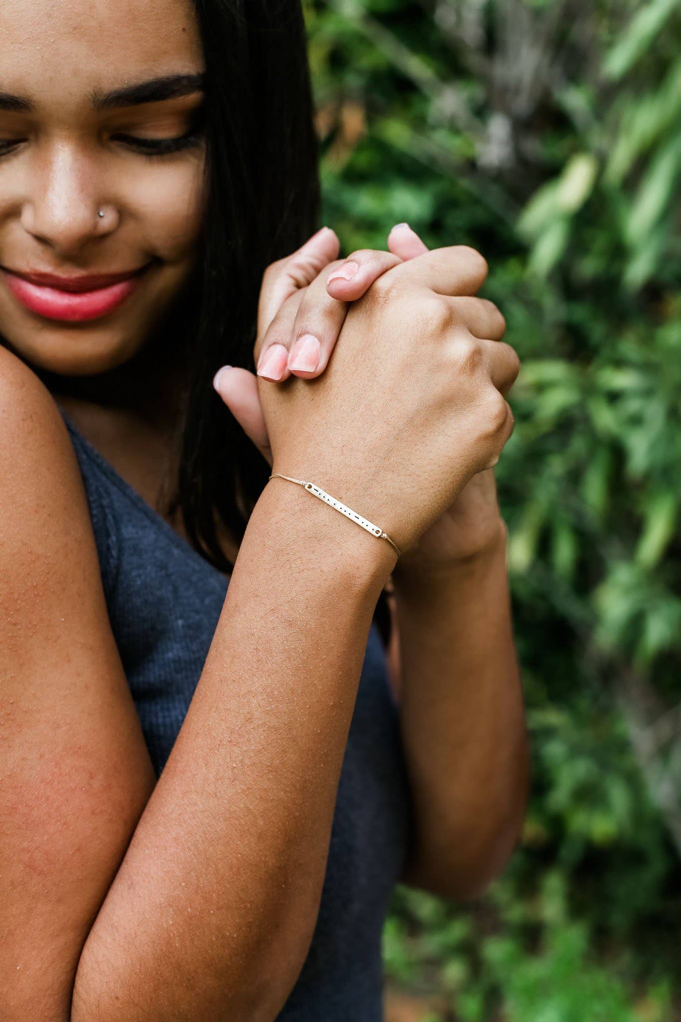 Morse Code Bar Bracelet - Bestie