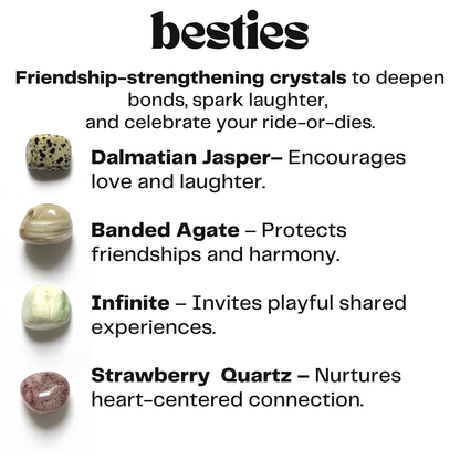 Besties - crystals for friendship - cheeky gift funny gift