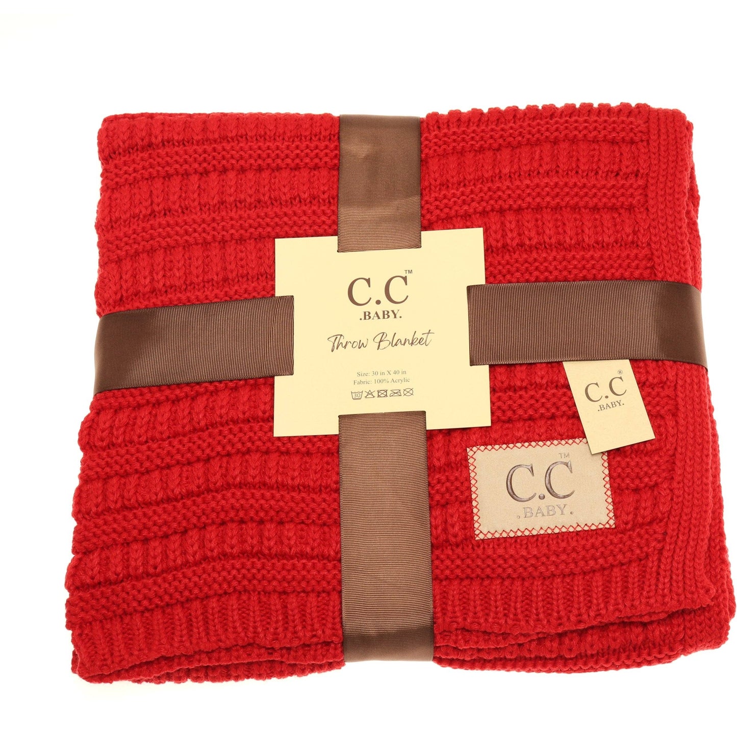 Solid Ribbed Knit Baby Bedding Blanket