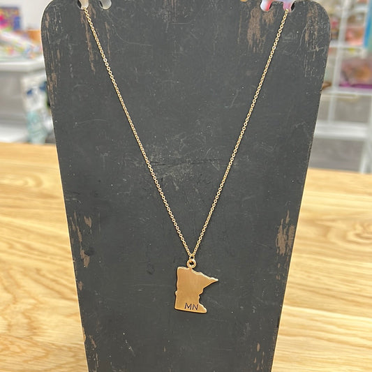 MN State Gold Necklace