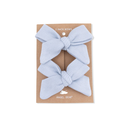 Solid Niagara Mist Rib Bow Clips