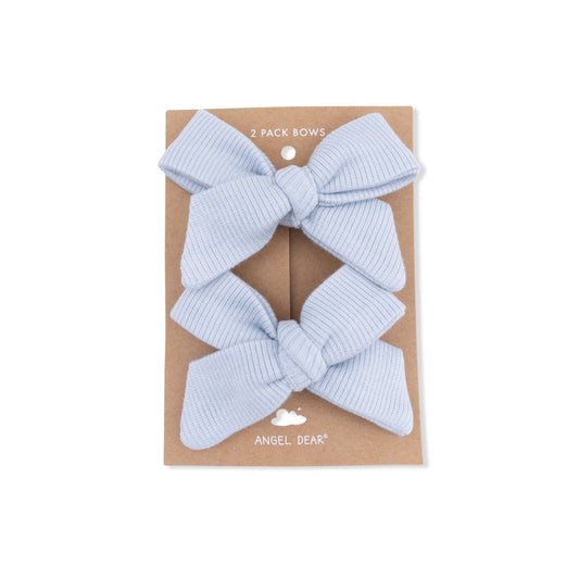 Solid Niagara Mist Rib Bow Clips