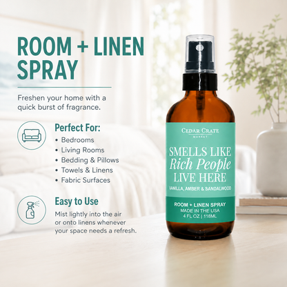 Funny Room Spray - Smells Like Rich People Live Here