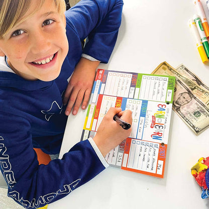 Earn & Learn® Kids Money Management Chore Chart - Blommin' Colors