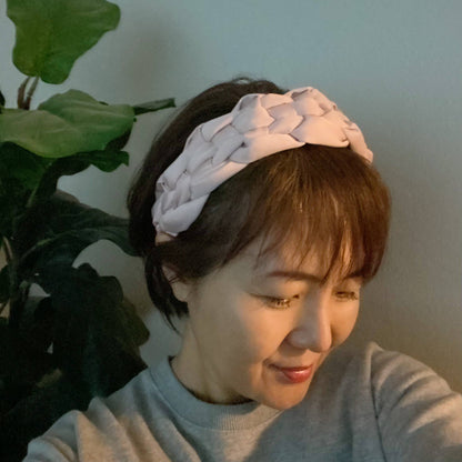 Silky Woven Headband - Cream