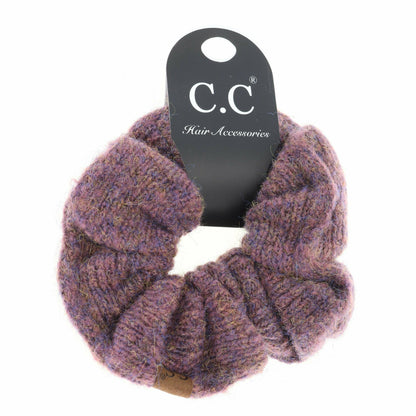 Two-Tone Knit Ponytail Scrunchie