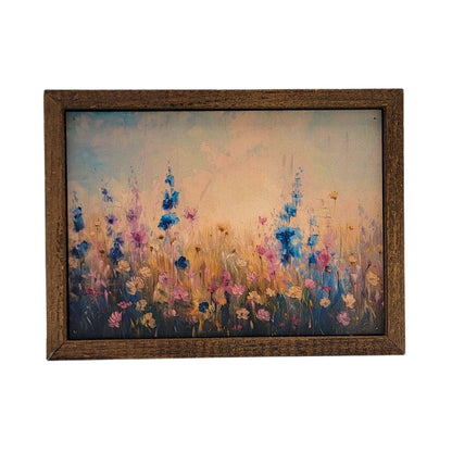 Rustic Decor Sign - Field Of Flowers