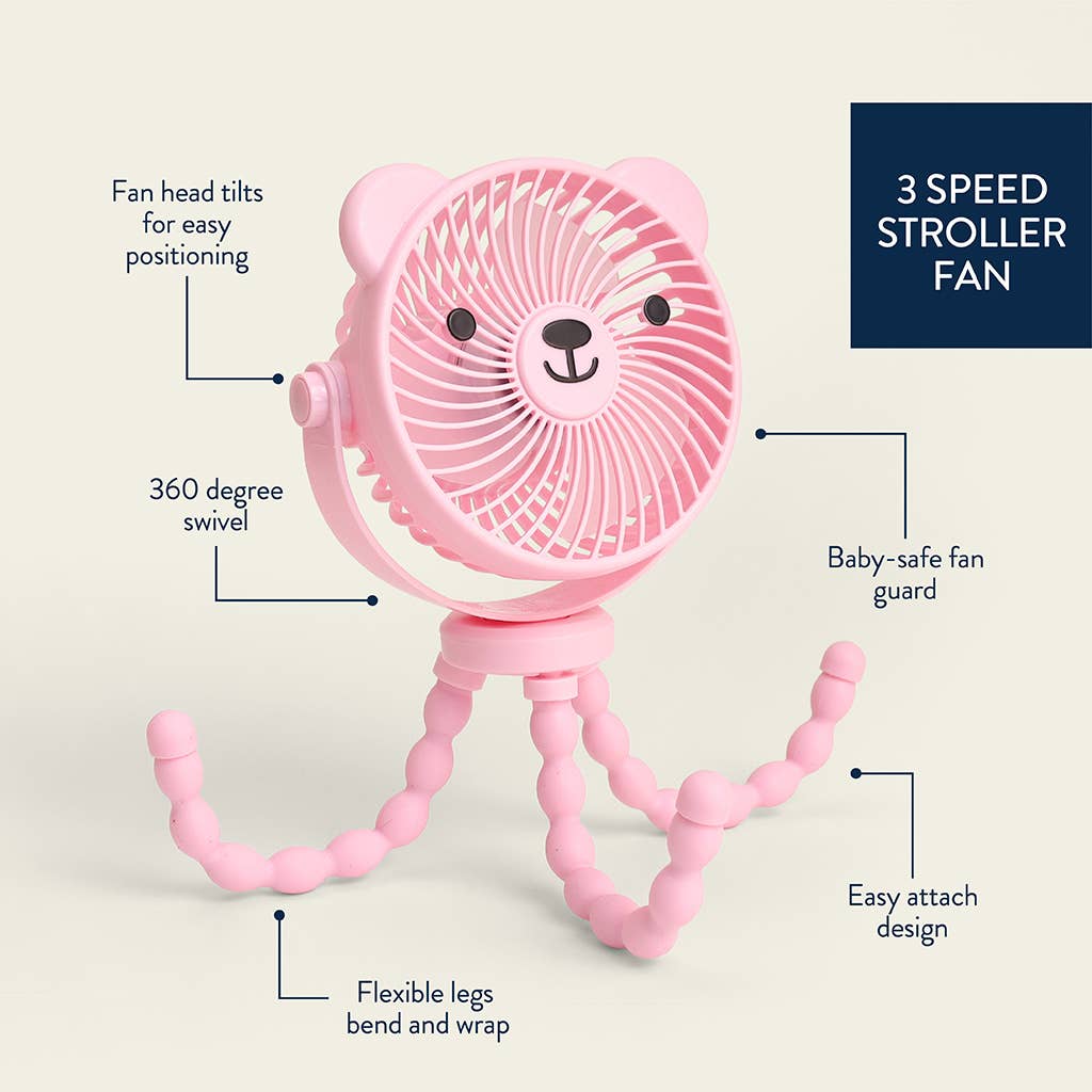*NEW* Itzy Breeze 3-Speed Stroller Fan™ - Pink