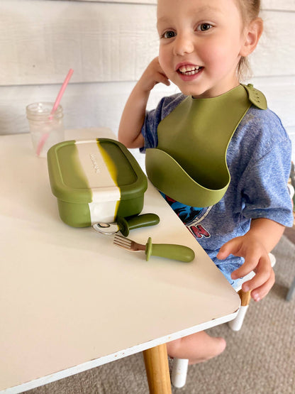 Silicone Catch Bib Set | Juniper & Moss