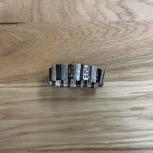 Silver & Black Stretch Bracelet
