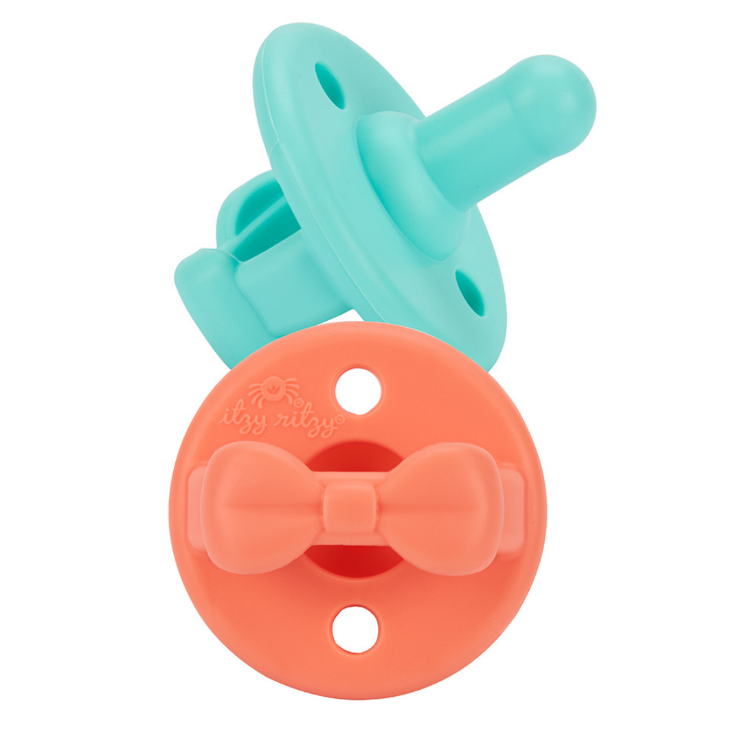 Sweetie Soother™ Pacifier Sets (2-pack): Hero Blue + Clover