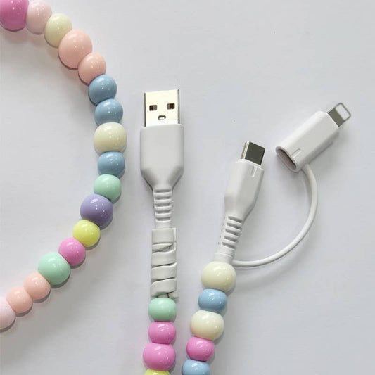 Phone Charger 2 in 1 Pastel Multi
