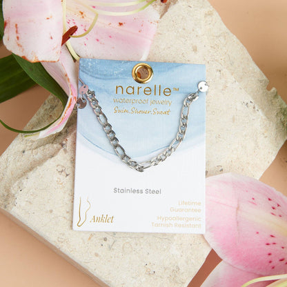 Waterproof Multi Row Figaro Chain Anklet