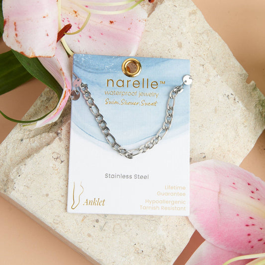 Waterproof Multi Row Figaro Chain Anklet