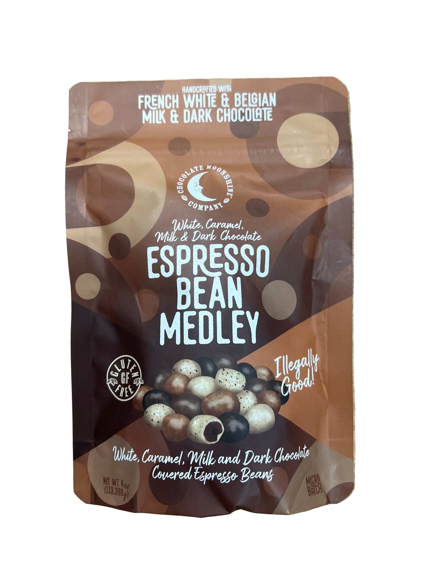 Belgian Milk & Dark Chocolate Espresso Bean Medley Snack Bag