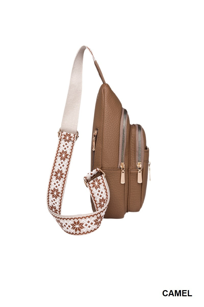 Vegan Leather Crossbody Sling Bag