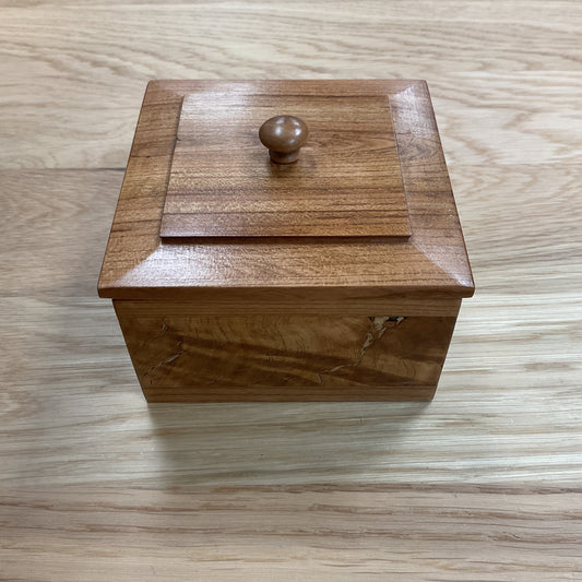 Square Wood Keepsake Box