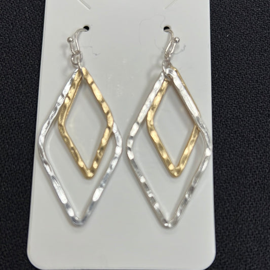 Two Tone Triangle Earrings