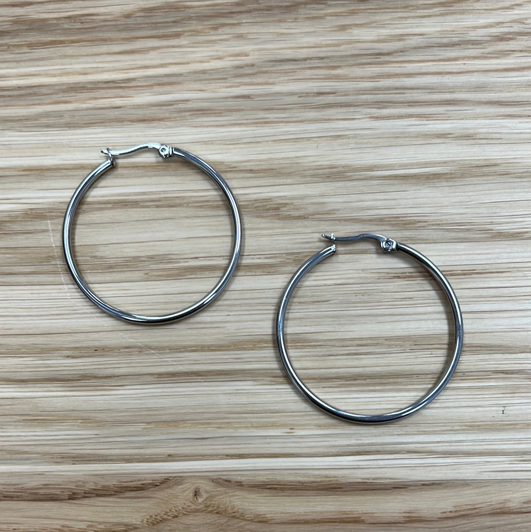 Silver Hoop Earrings