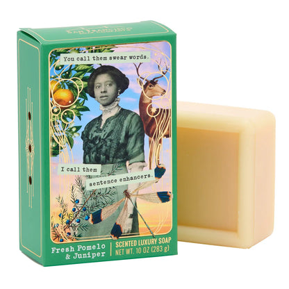 Snarky Vintage Collage Bar Soap - Fresh Pomelo & Juniper