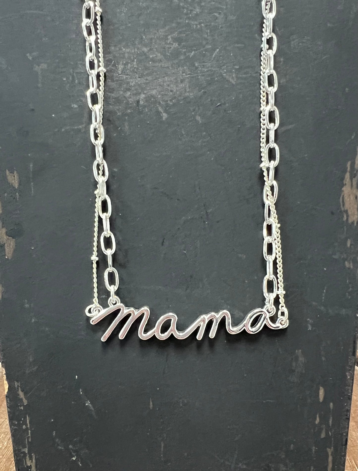 Silver Mama Necklace