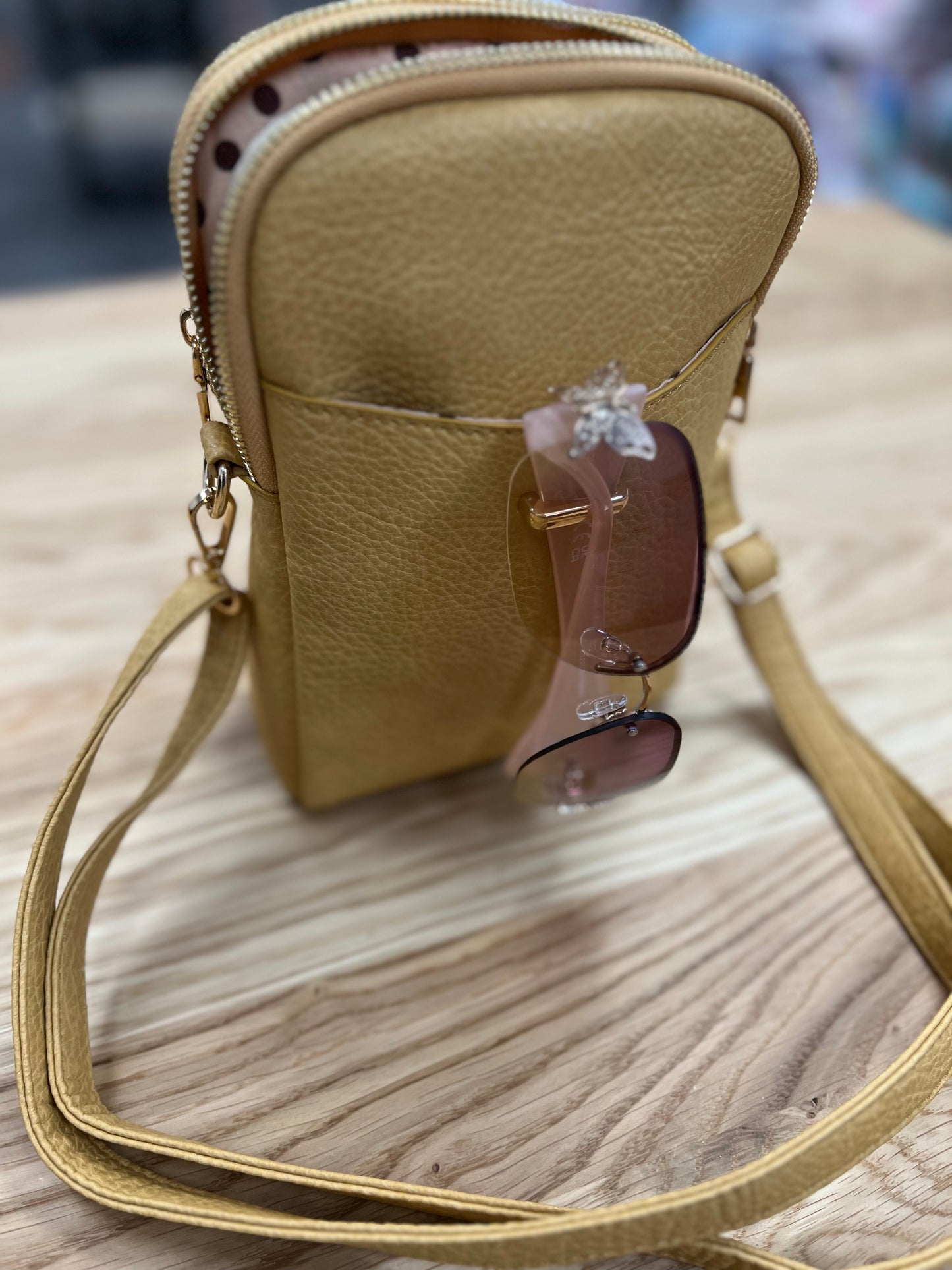 Crossbody With Front Pocket - Mustard