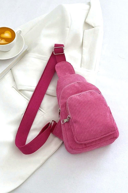 Corduroy Crossbody Sling Bag