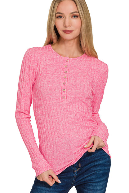 Fuchsia Long Sleeve Top
