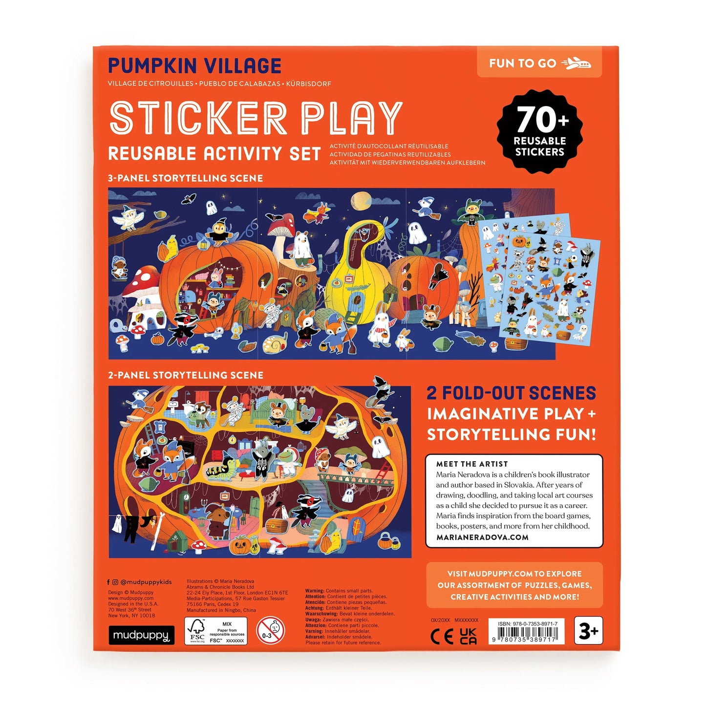 Pumpkin Village Sticker Play Reusable Activity Set