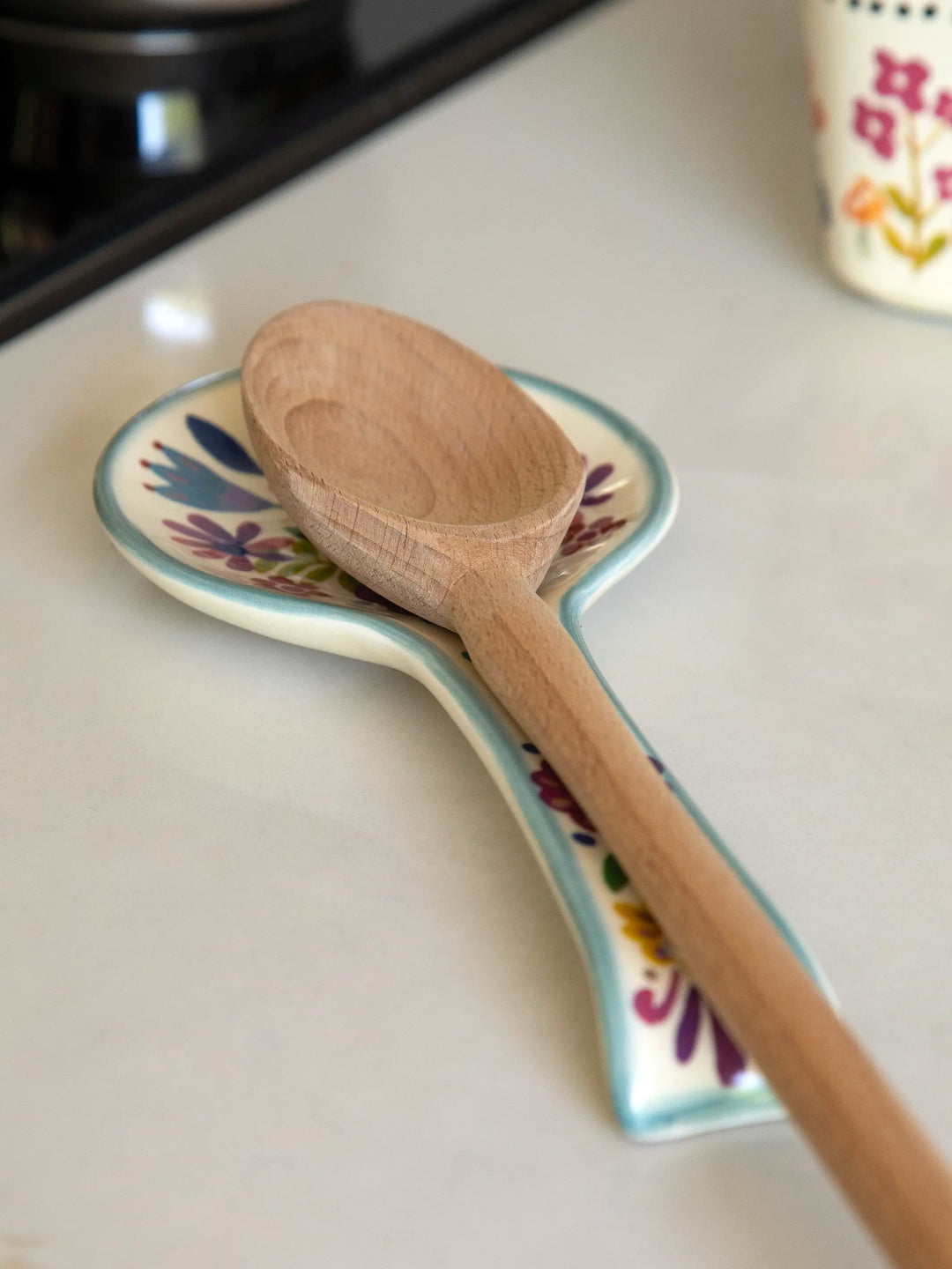 Ceramic Floral Spoon Rest