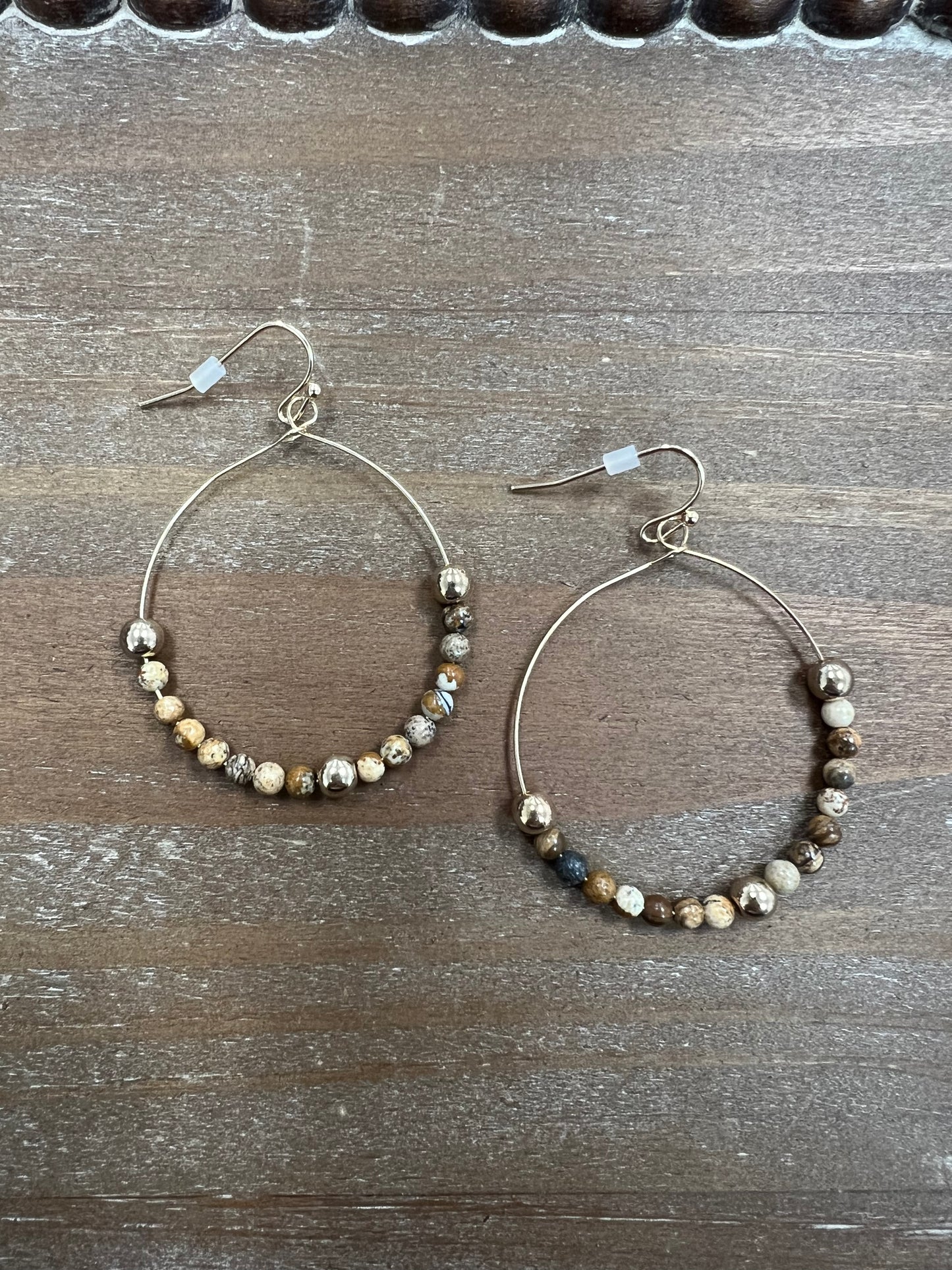 Jasper Semi Precious Bead Earrings